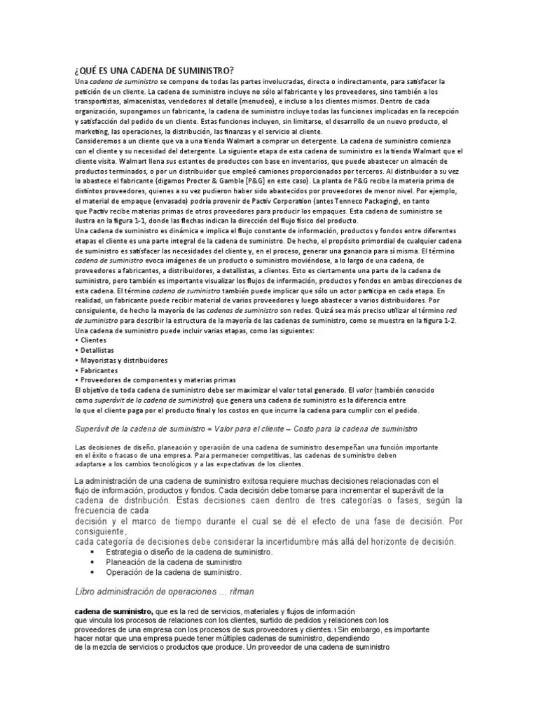 Qué Es Una Cadena De Suministro | PDF | Gestión De La Cadena De ...
