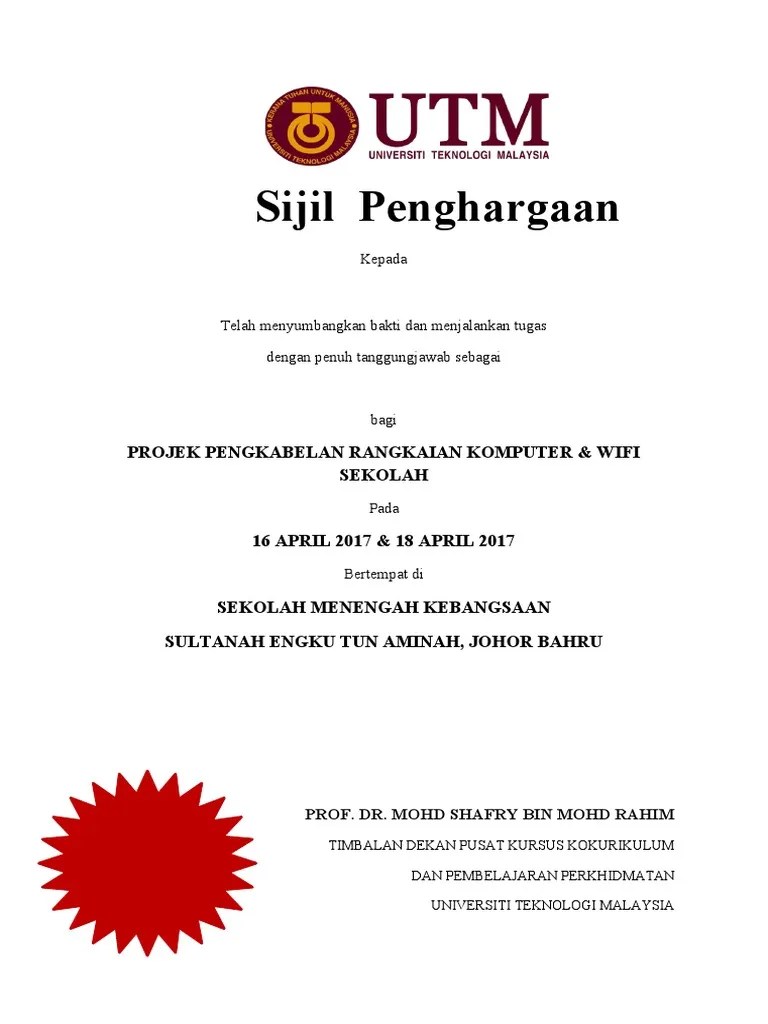 Hasilkan dan edit sijil dalam talian untuk semua tujuan pendidikan dan perniagaan anda. Template Sijil Penghargaan Penyertaan Smk Seta Pdf