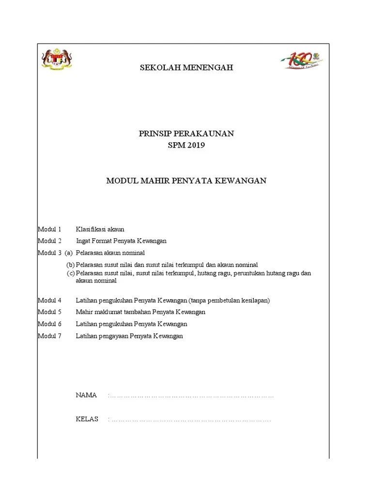 Pkk Format Penyata Kedudukan Kewangan Tingkatan 4 : Komponen Penyata Kedudukan Kewangan Prinsip Perakaunan Tingkatan 4 Otosection