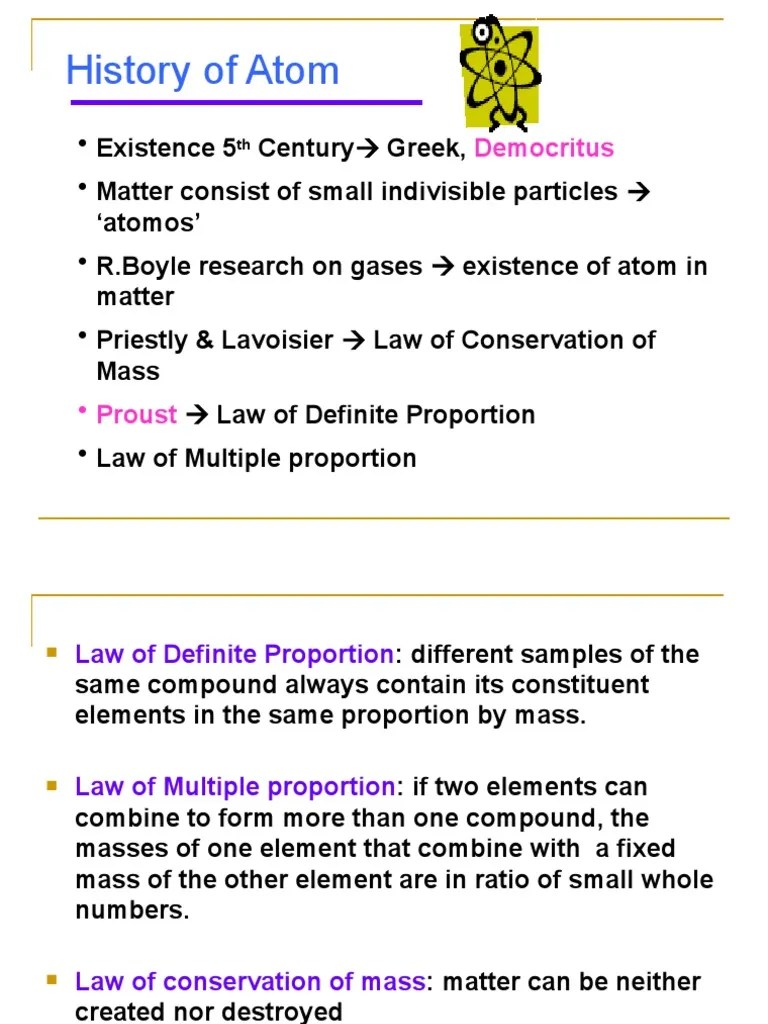 Chapter 3 (Atomic Structure And History Of Atom) | PDF | Atomic Nucleus ...