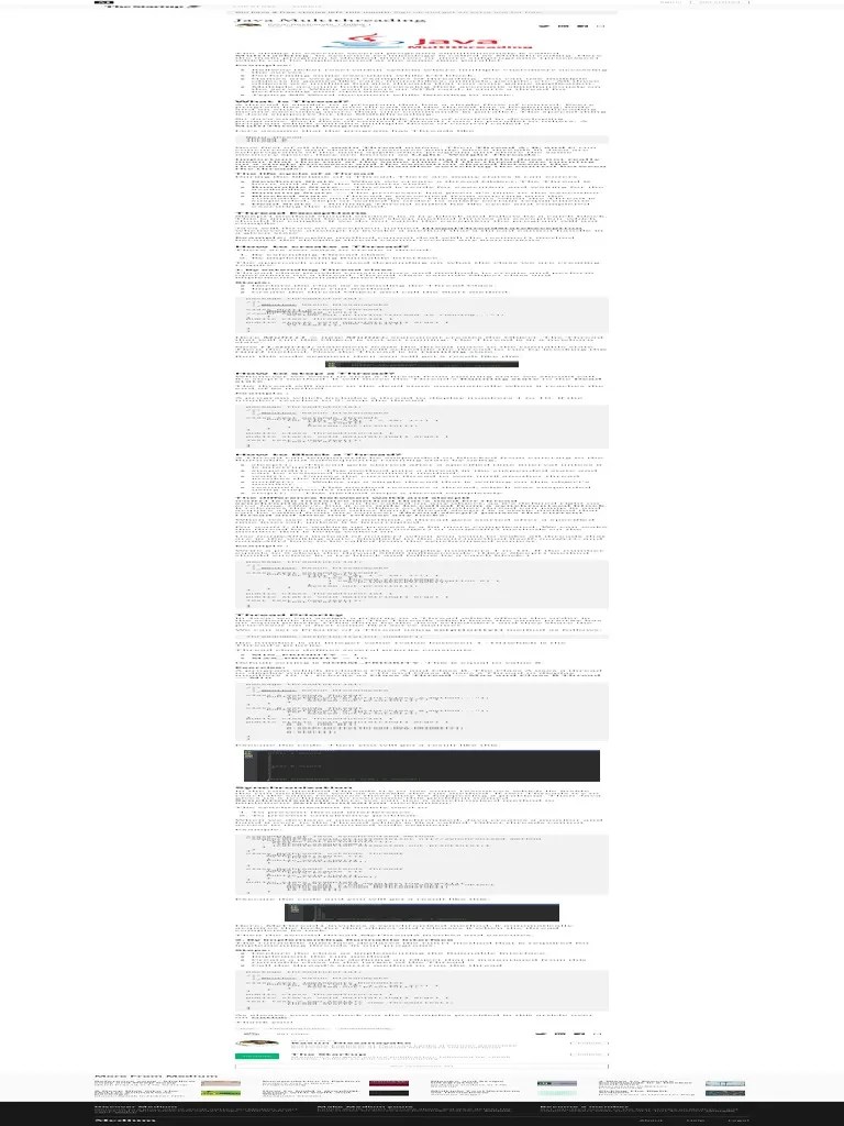 Java Multithreading PDF | Download Free PDF | Method (Computer ...