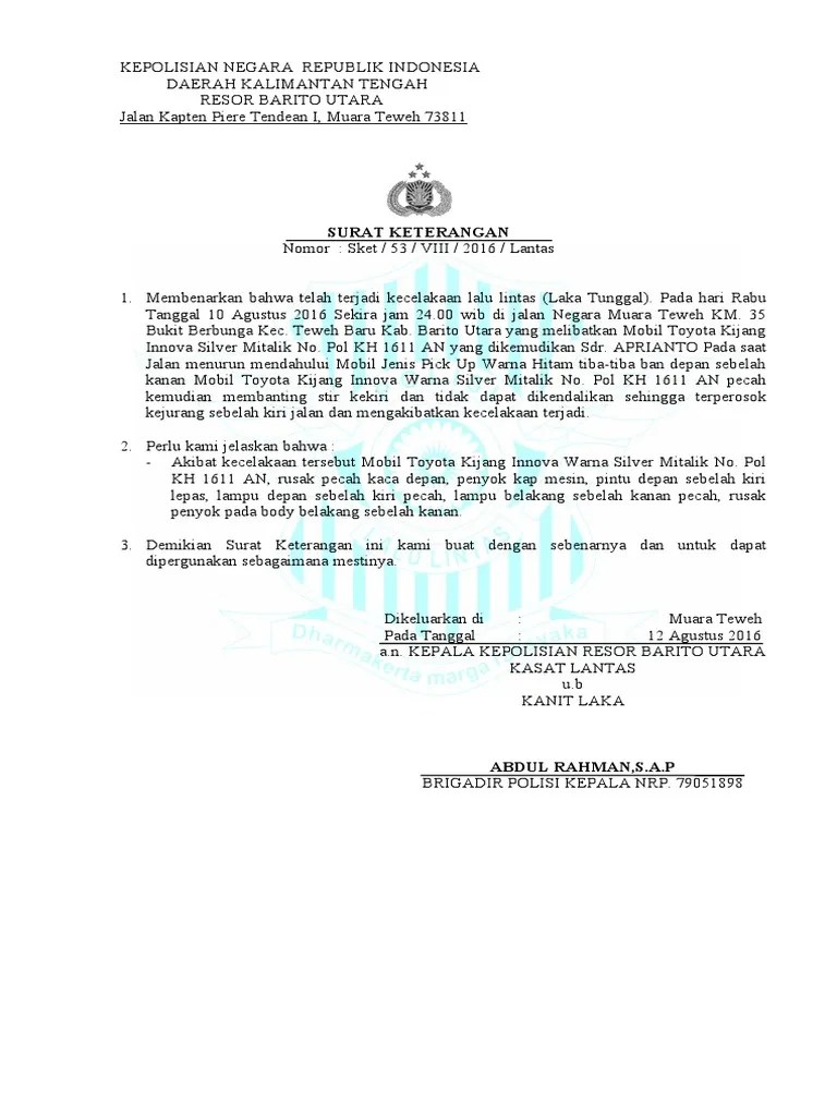 (Surat Keterangan) Polisi | PDF