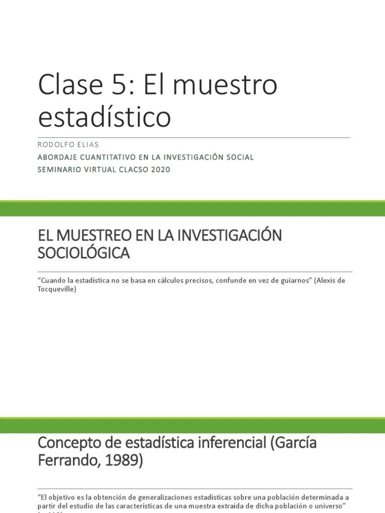1 Introducción Al Muestreo En Ciencias Sociales | PDF | Muestreo ...
