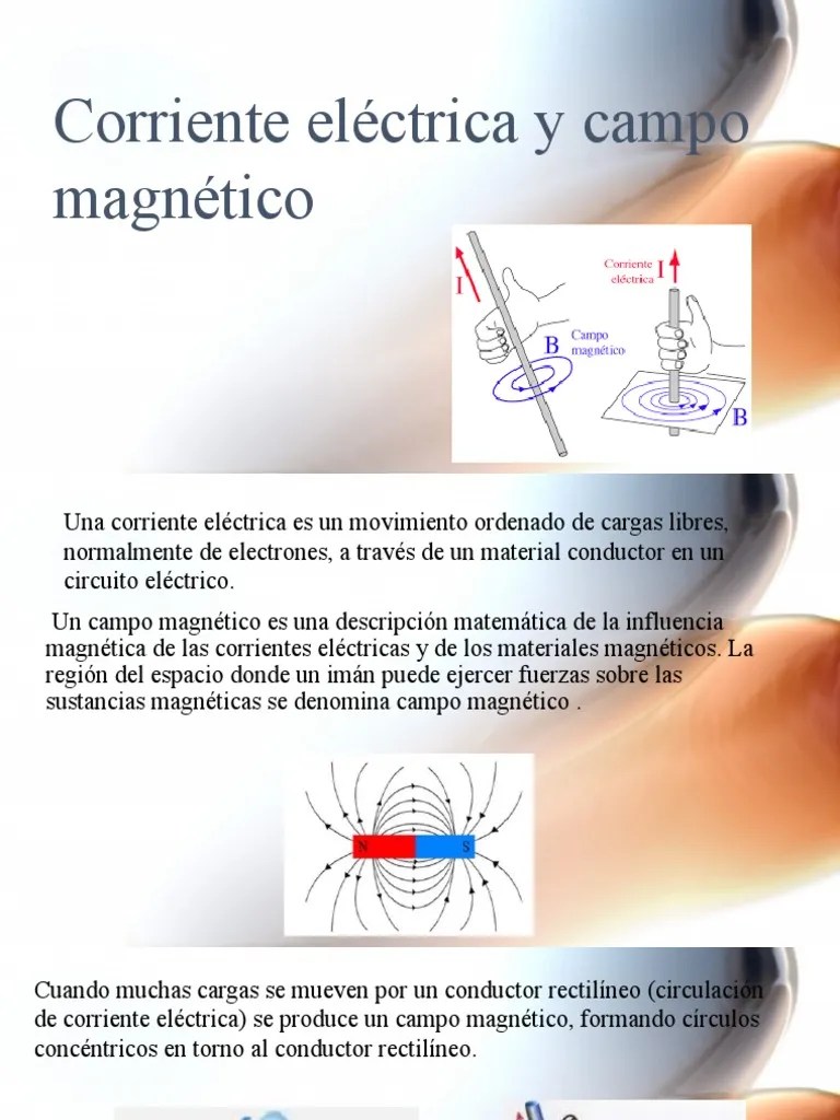 Corriente Eléctrica Y Campo Magnético | PDF | Campo Magnético | Electricidad