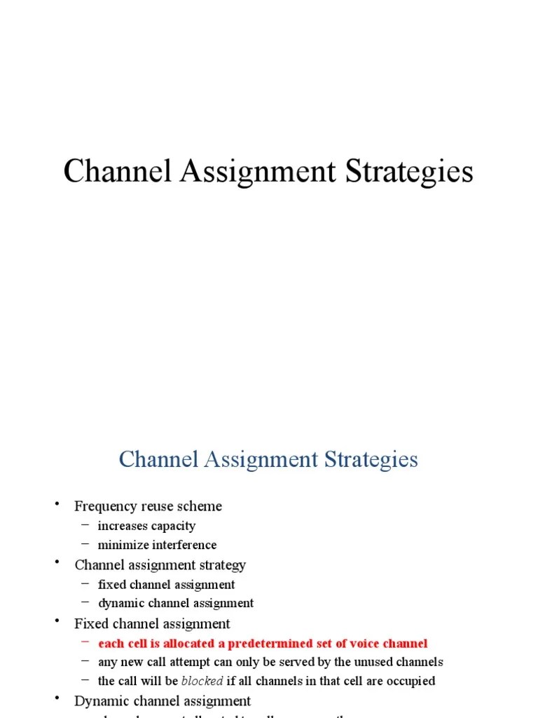 Channel Assignment Strategies | PDF | Broadcasting | Broadcast Engineering