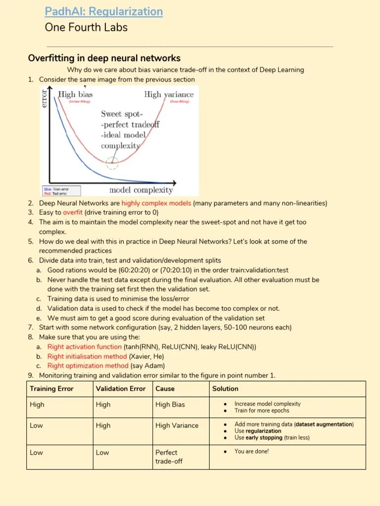 Lesson+60 +overfitting+in+deep+neural+networks | PDF