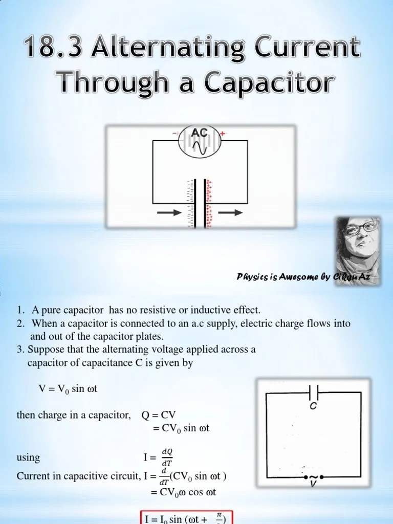 18.3 Alternating Current Through A Capacitor PDF | PDF | Capacitor ...