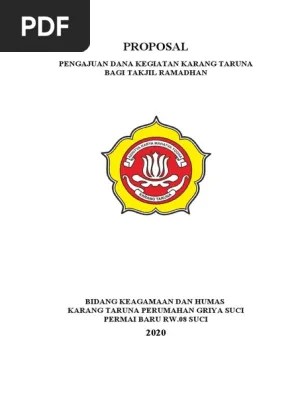 Seiring datangnya bulan ramadhan 1439h yang jatuh pada pertengahan. Proposal Bagi Takjil Pdf
