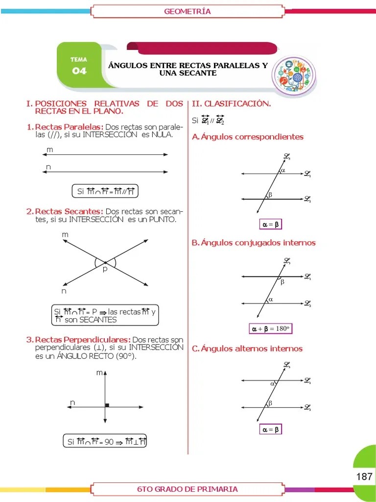 Hoy os dejo una serie de imágenes relacionadas. Angulos Entre Dos Rectas Paralelas Y Una Secante Pdf Perpendicular Geometria Euclidiana