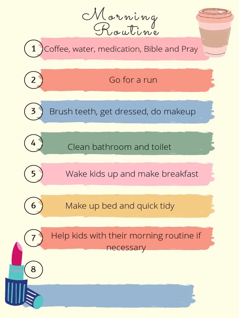 Morning Routine Checklist | PDF