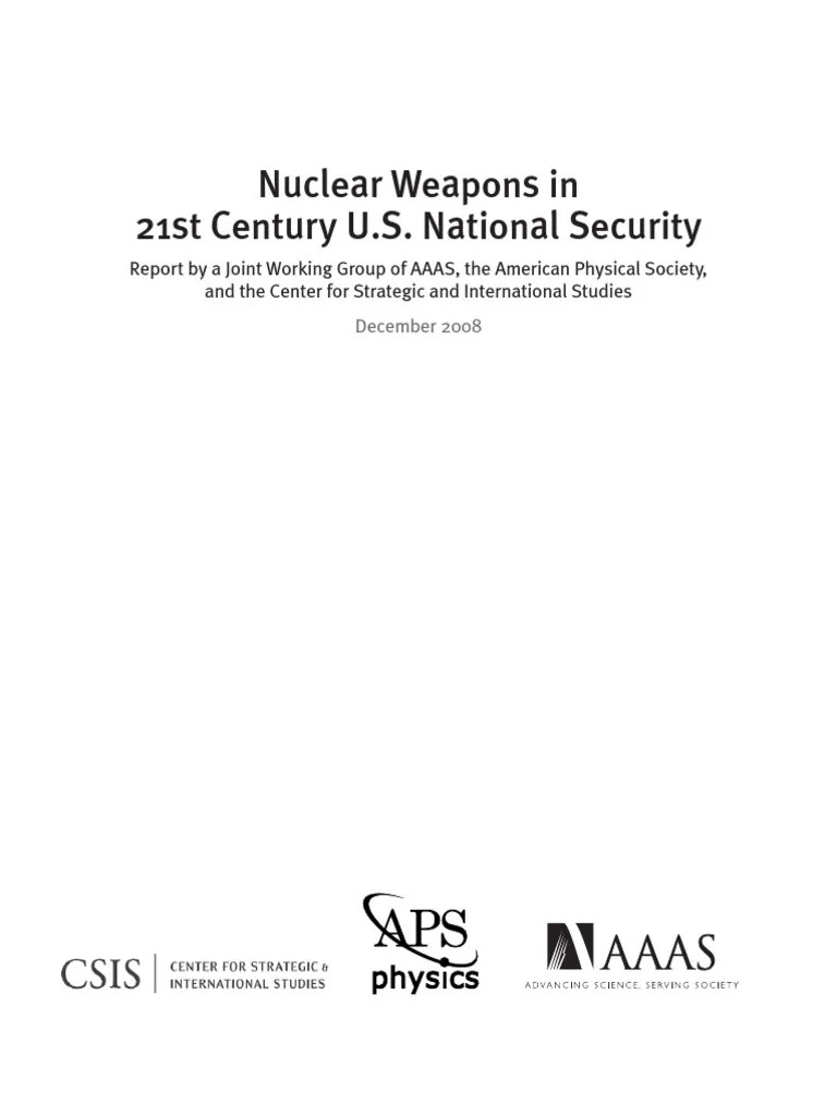 Nuclear Weapons In 21st Century U.S. National Security | PDF | Nuclear Weapons | Deterrence Theory