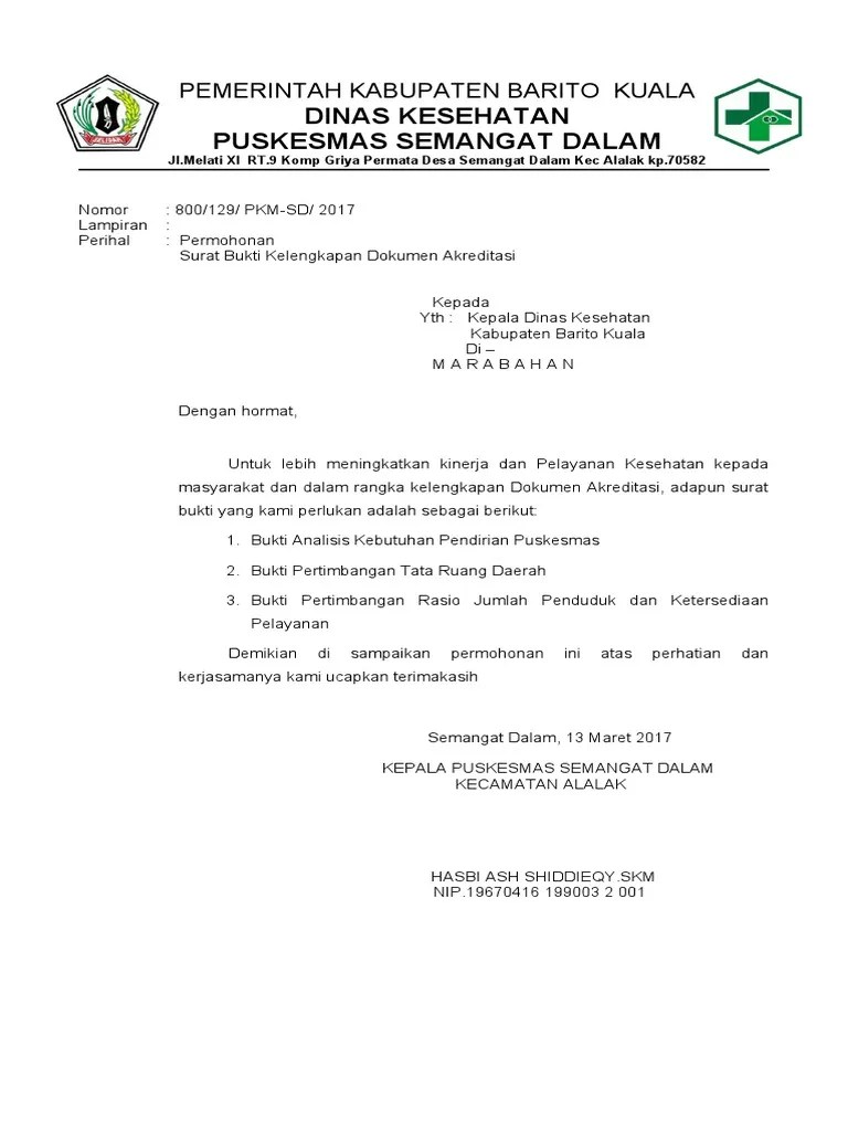 Surat Permohonan Kelengkapan Berkas | PDF