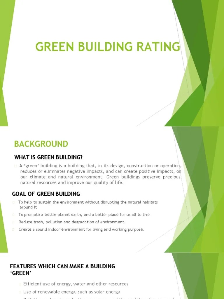Green Building Rating Systems | PDF | Green Building | Leadership In ...