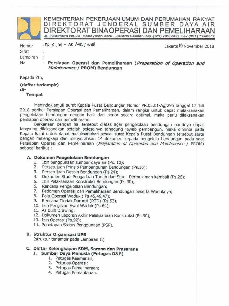 Persiapan Operasi Dan Pemeliharaan PDF | PDF