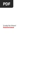 Purpose of the manual 1.2. Ecoplat Pps Manual Pdf