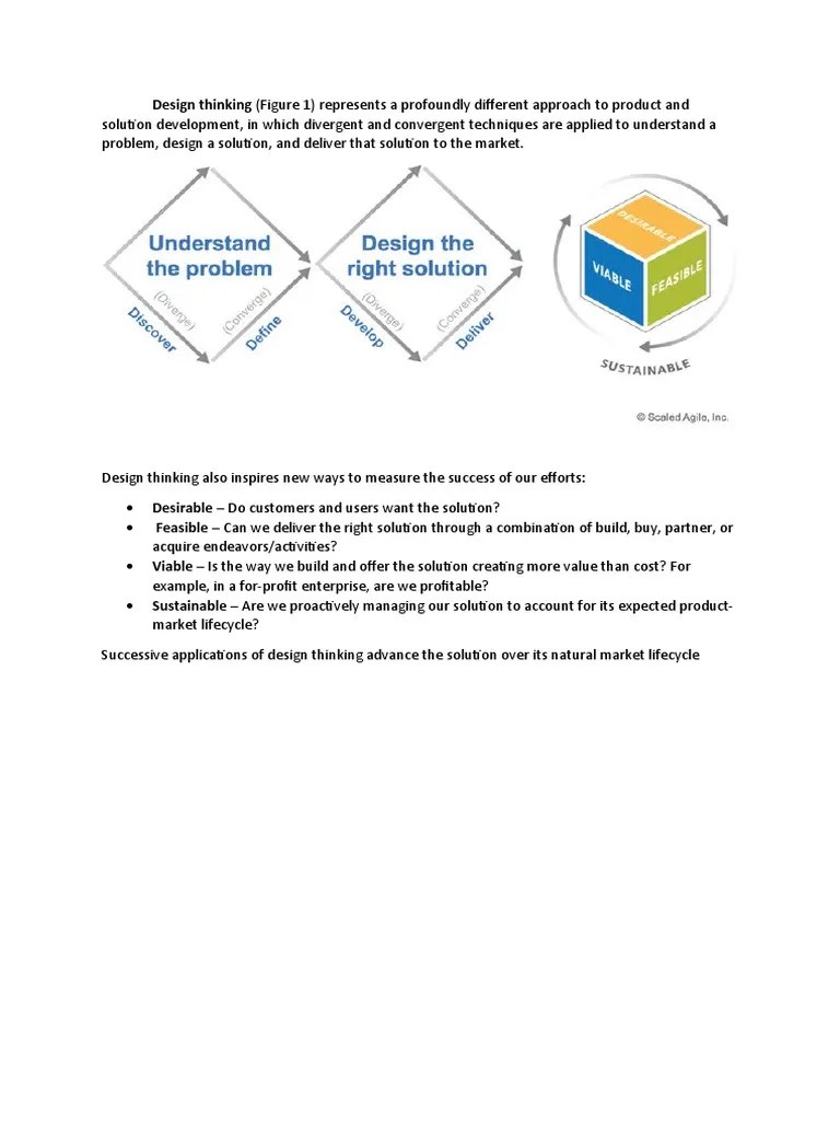 Design Thinking (Figure 1) Represents A Profoundly Different Approach ...