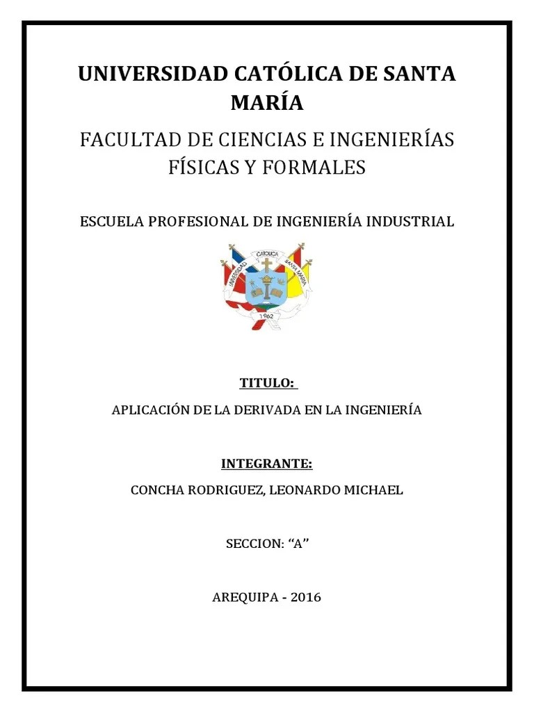 Aplicacion De Las Derivadas En Las Ingenierias | PDF | Ingeniería | Física