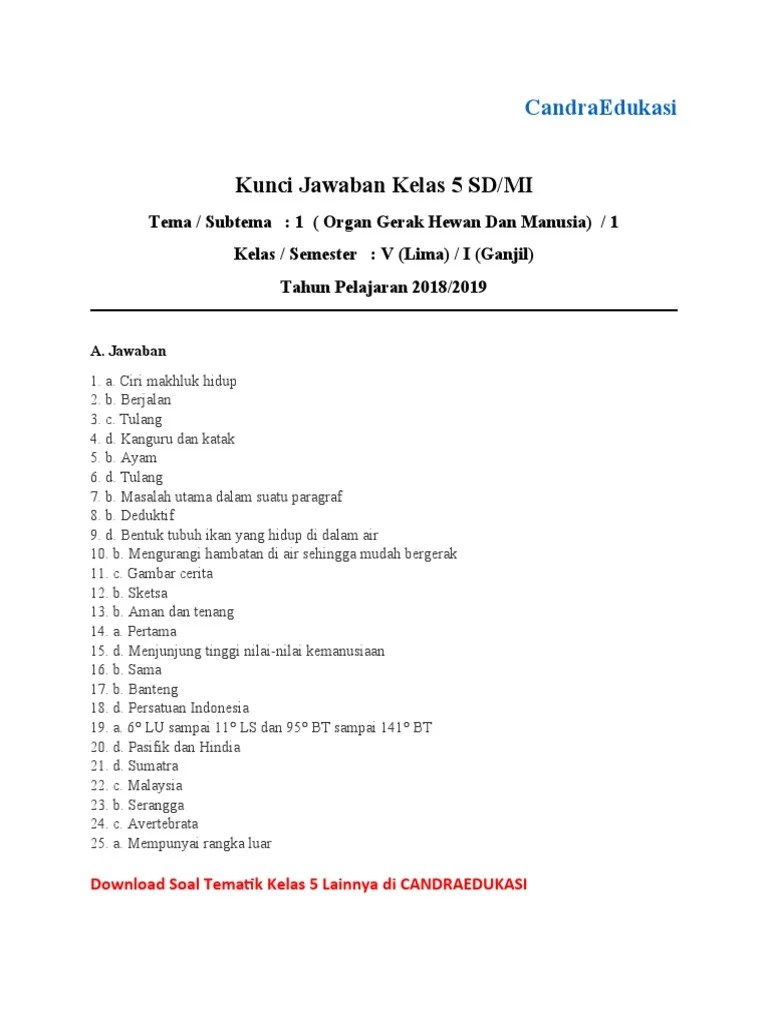 We did not find results for: Kunci Jawaban Soal Tematik Kelas 5 Tema 1 Sub