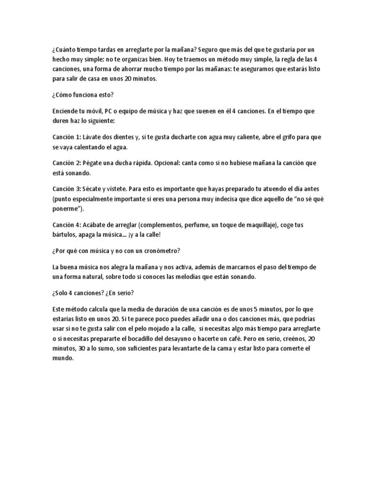 Vivimos en un mundo cada vez más rápido, más ágil y de atención corta; Cuanto Tiempo Tardas En Arreglarte Por La Manana Pdf