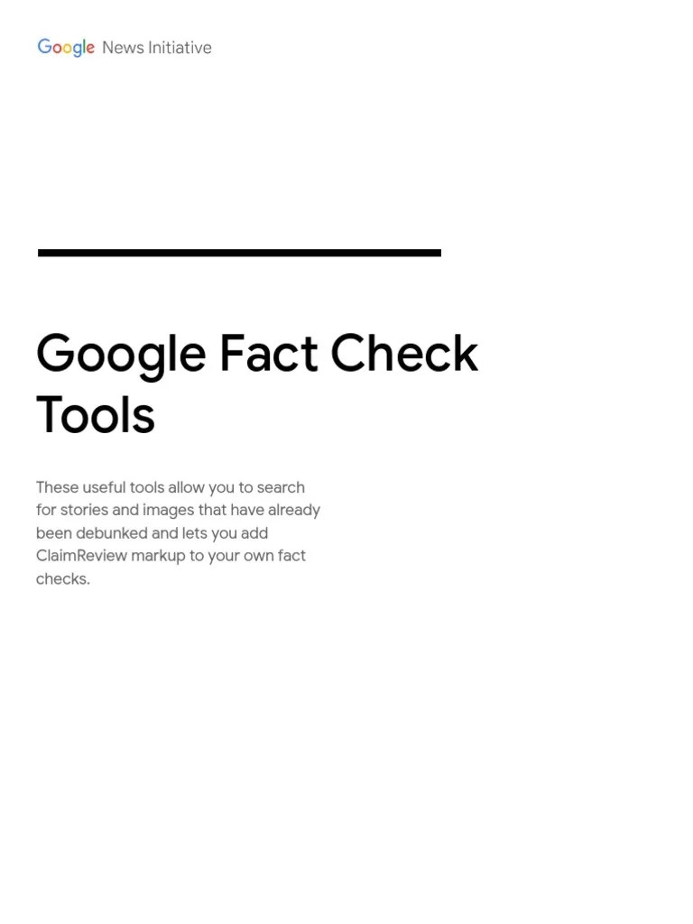 Google Fact Check Tools | PDF | Search Engine Optimization | Web Search Engine