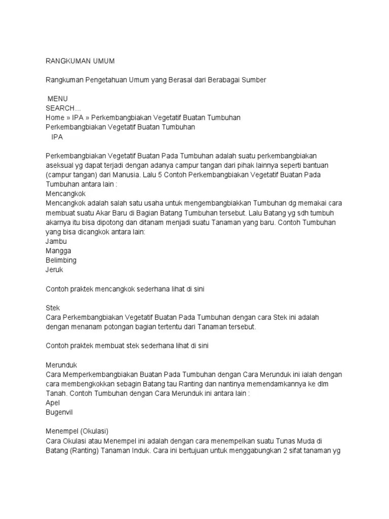 Vegetatif Buatan | PDF