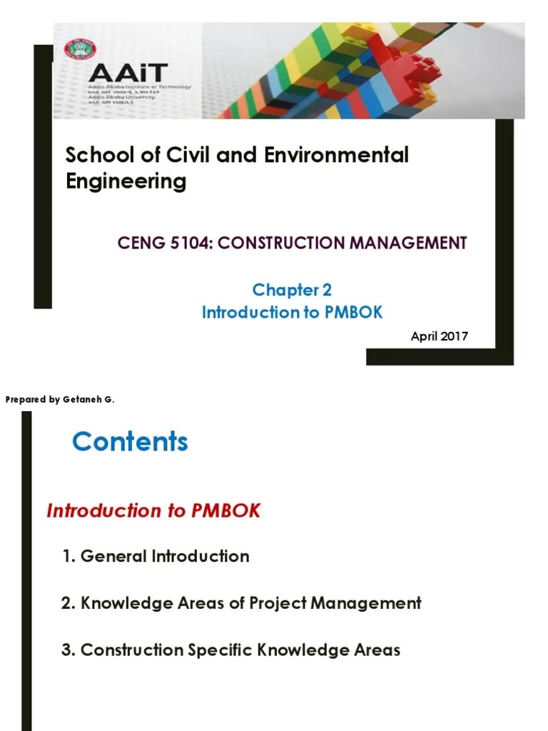 Introduction To PMBOK | PDF | Project Management | Risk Management