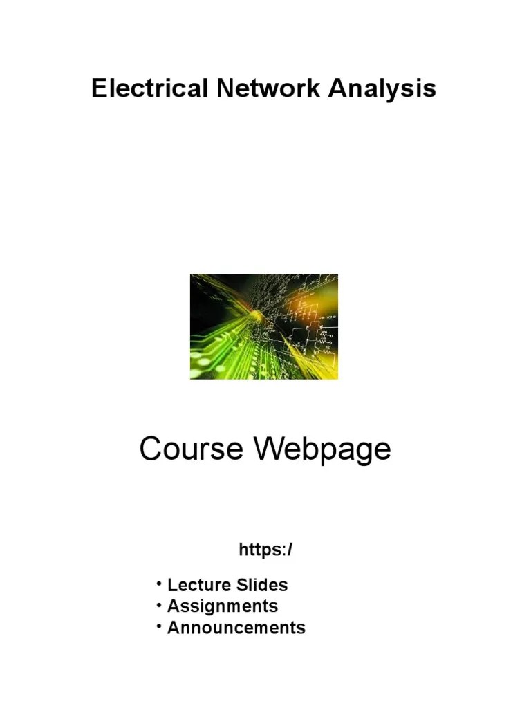 Electrical Network Analysis | PDF | Volt | Voltage