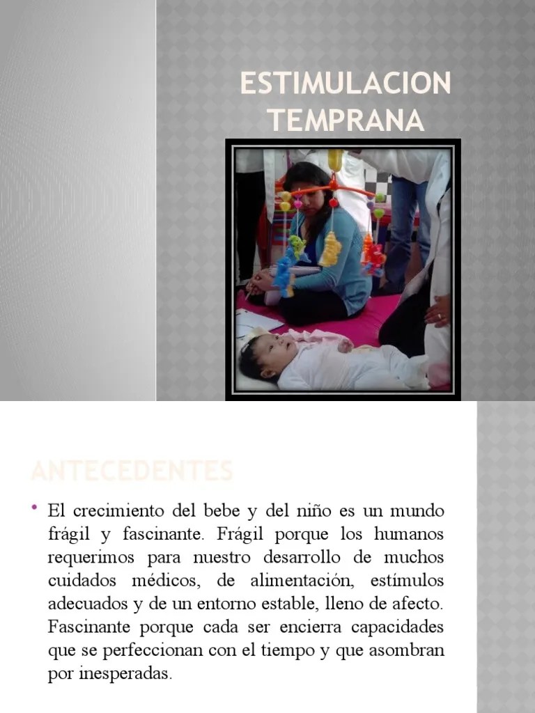 Estimulación Temprana | PDF | Cerebro | Aprendizaje