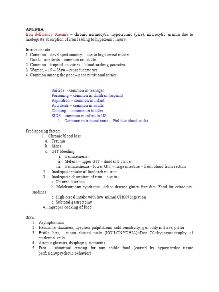 Iron Deficiency Anemia | PDF | Anemia | Medical Specialties