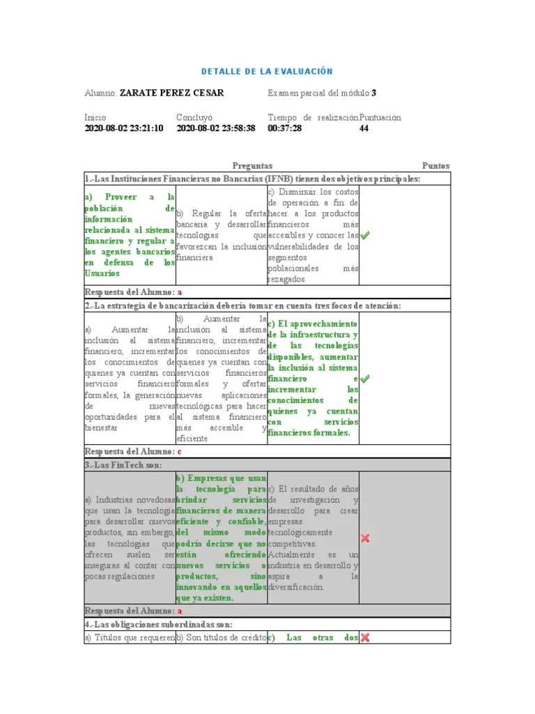 Evaluacion Modulo 3 | PDF | Tecnología Financiera | Finanzas Y Administración Del Dinero