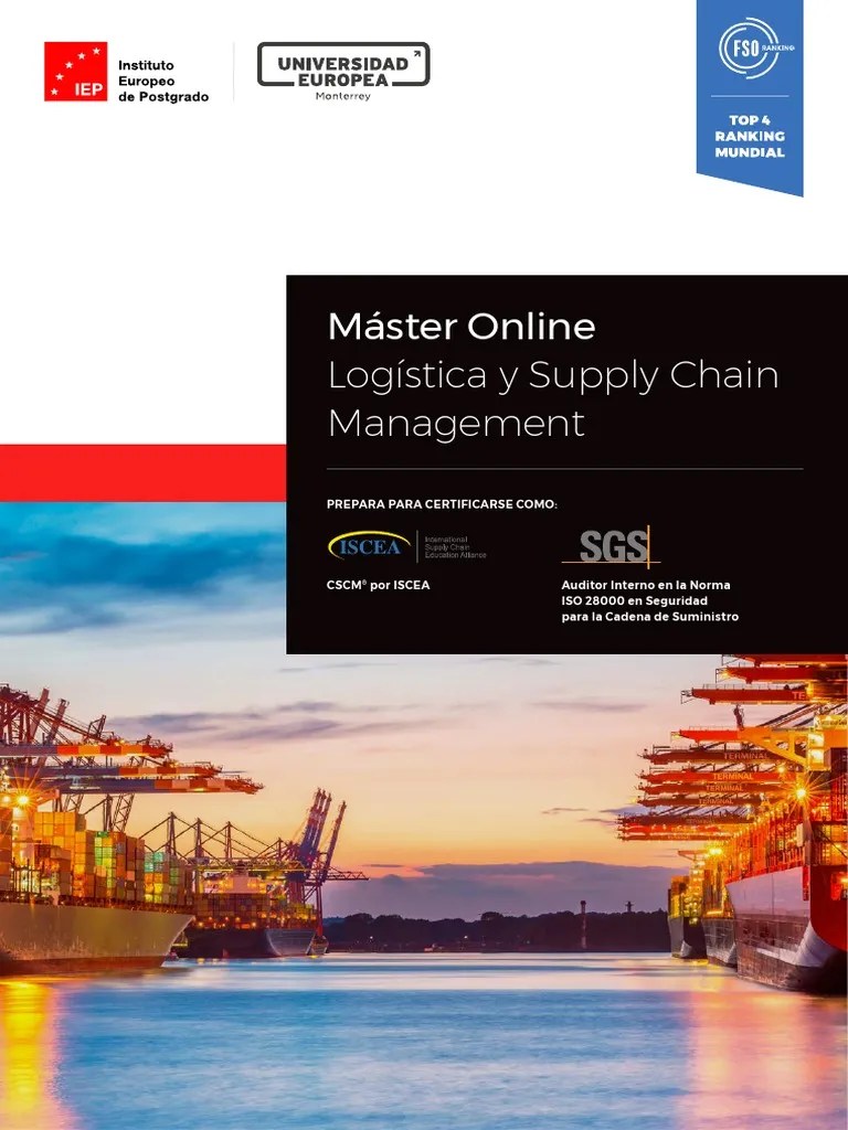 Master Supply Chain Management And Logistics | PDF | Escuela De ...