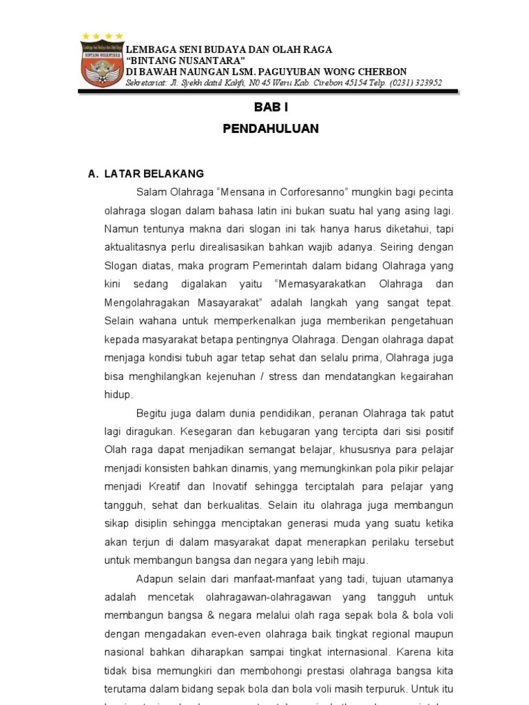 Sehubungan dengan tim sepak bola club bongal . 24 Proposal Bantuan Dana Sepak Bola Doc Info Dana Tunai
