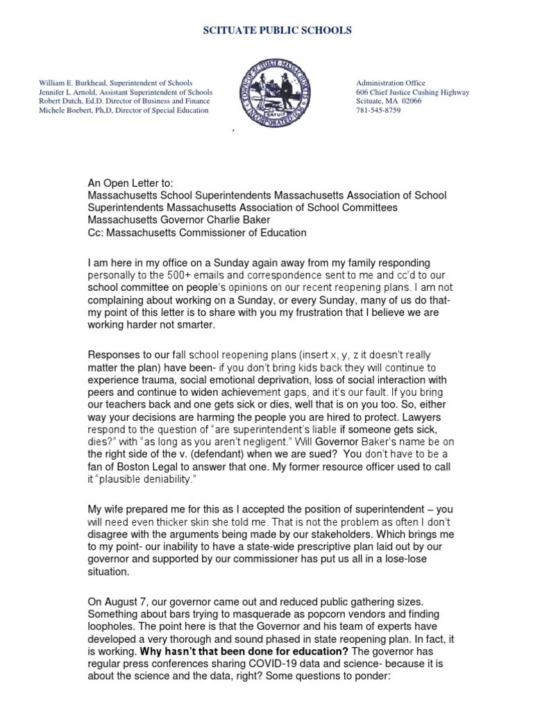 Open Letter To From William Burkhead The Superintendent Of The Scituate Public Schools Government Politics This page contains the major holiday dates from the 2021 and 2022 school calendar for Scituate Public Schools in Massachusetts.