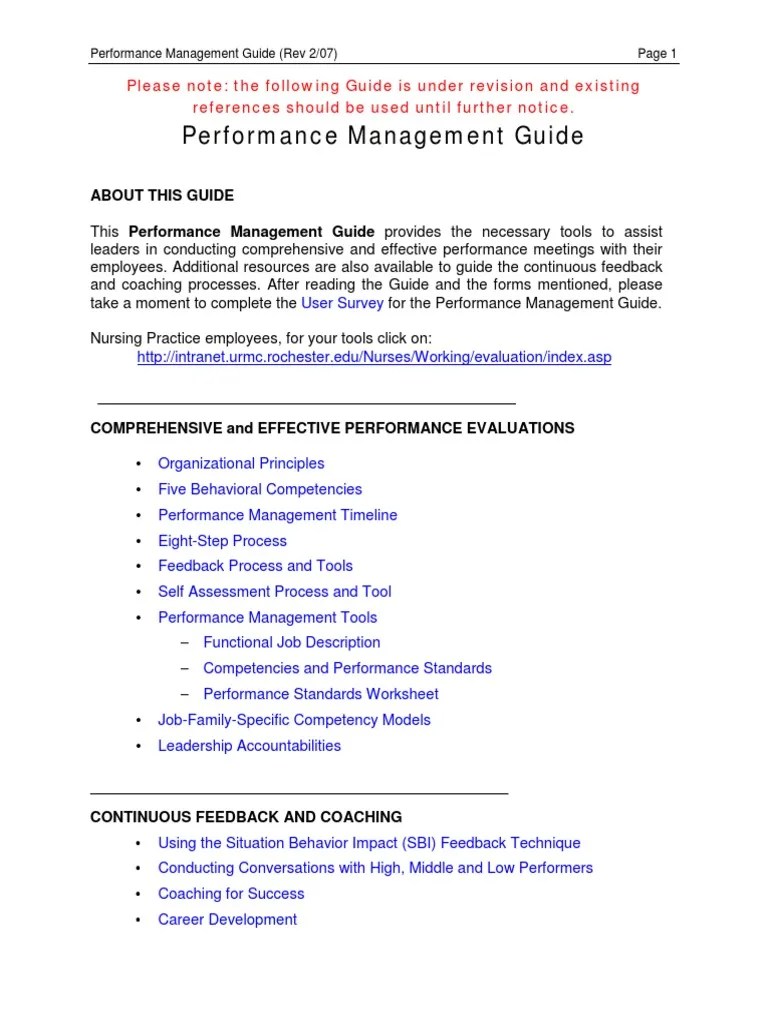 Performance Management Guide PDF | PDF | Competence (Human Resources) | Performance Appraisal