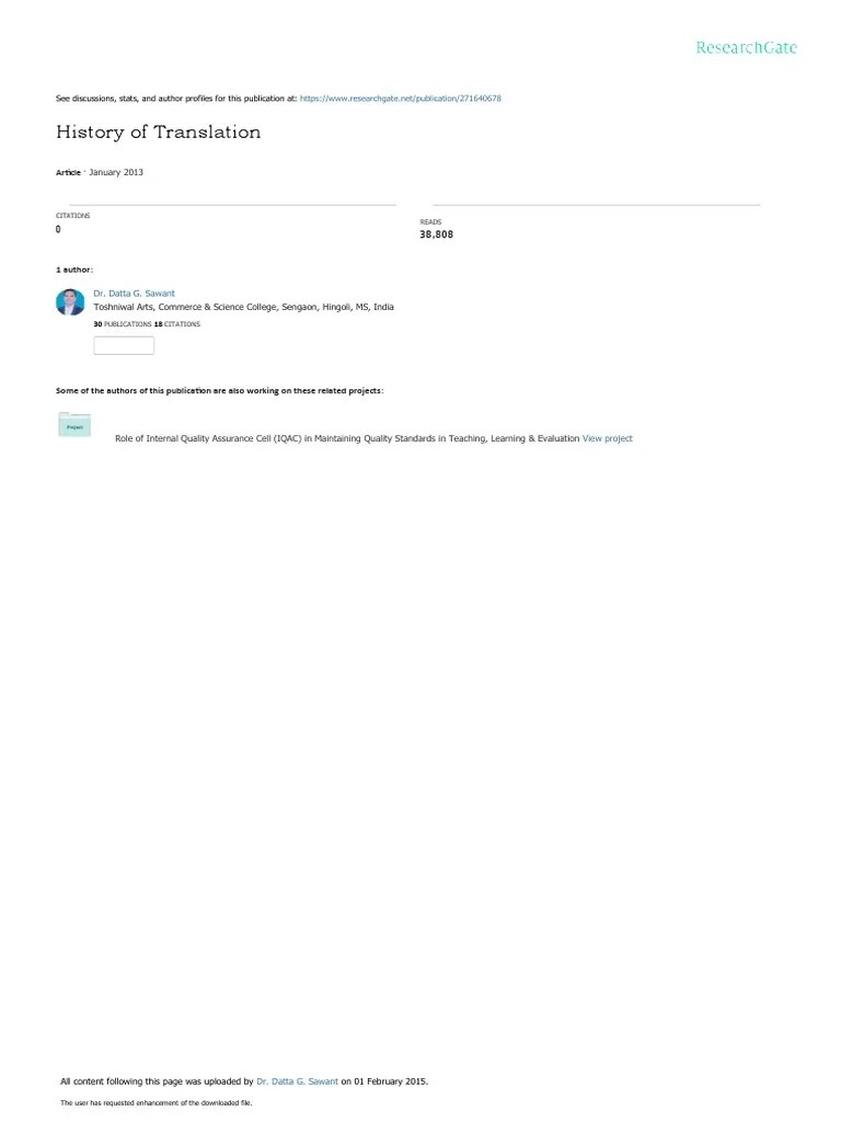 History Of Translation: January 2013 | PDF | Bible Translations Into ...