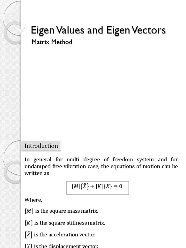 07 - Eigen Values And Eigen Vectors | PDF | Eigenvalues And Eigenvectors | Normal Mode