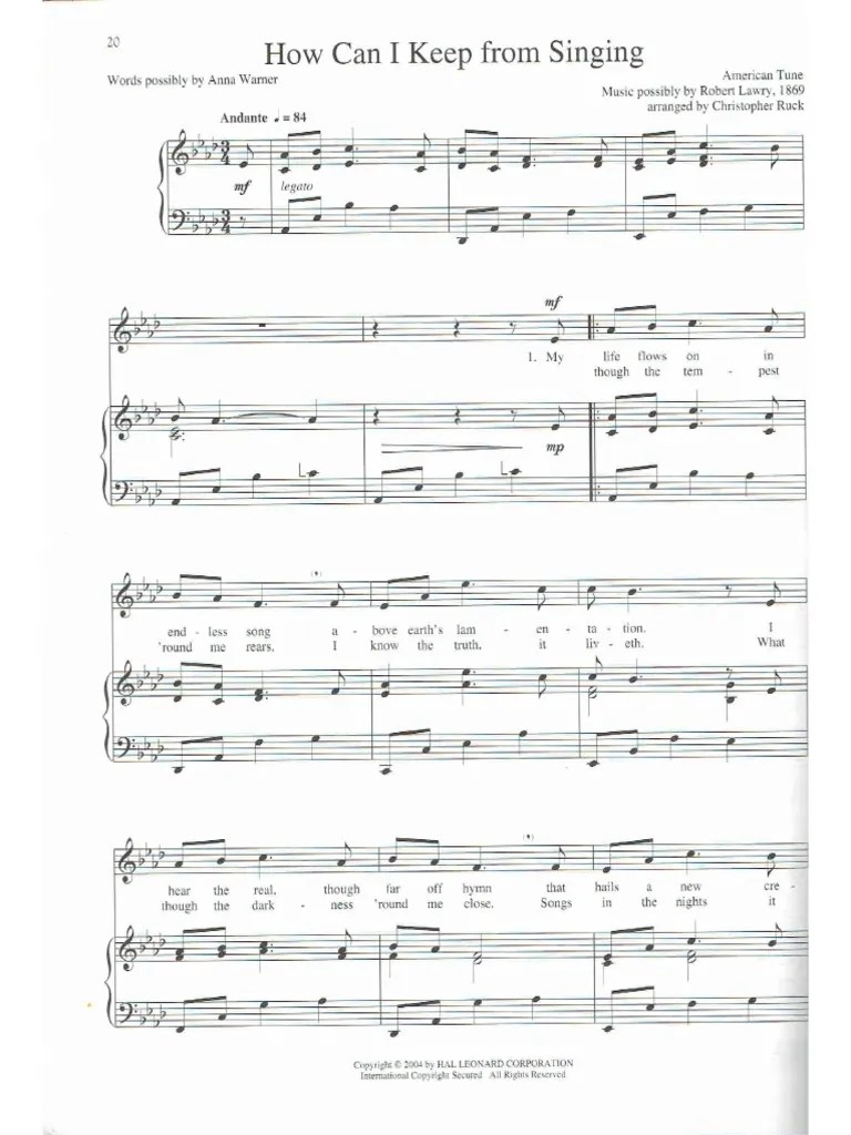 How Can I Keep From Singing? | PDF