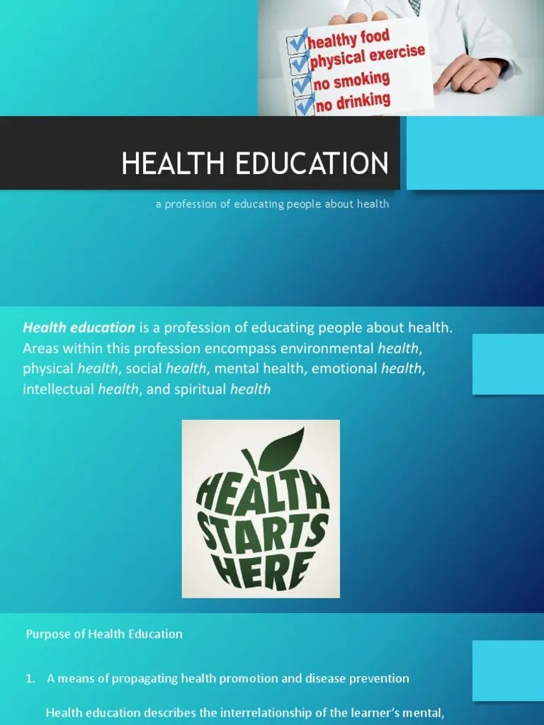 HEALTH EDUCATION: PREPARING NURSES | PDF | Health Education | Lecture