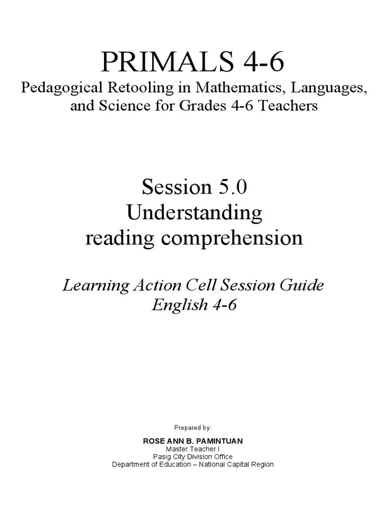 Understanding Reading Comprehension | PDF | Reading Comprehension ...