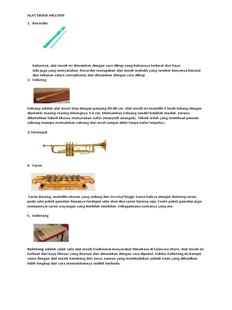 Alat Musik Melodis | PDF