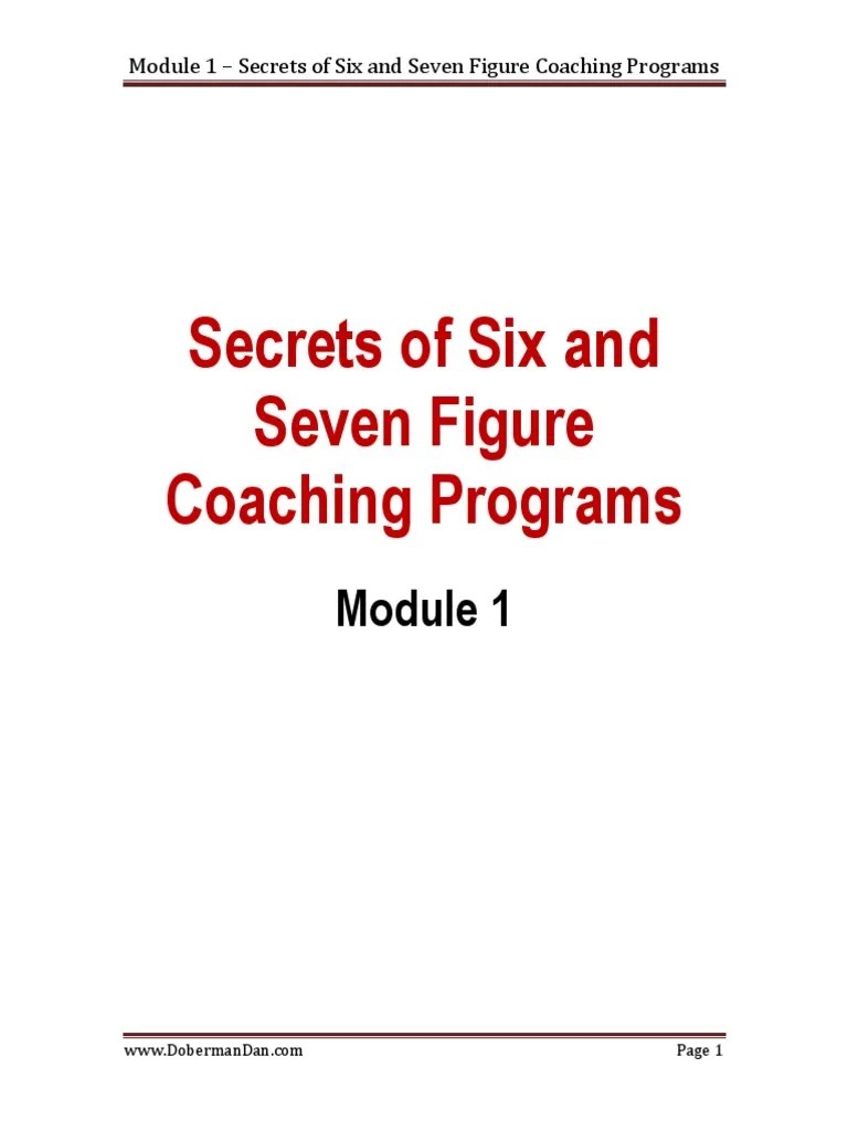 Six Figure Coaching PDF | PDF | Advertising | Marketing