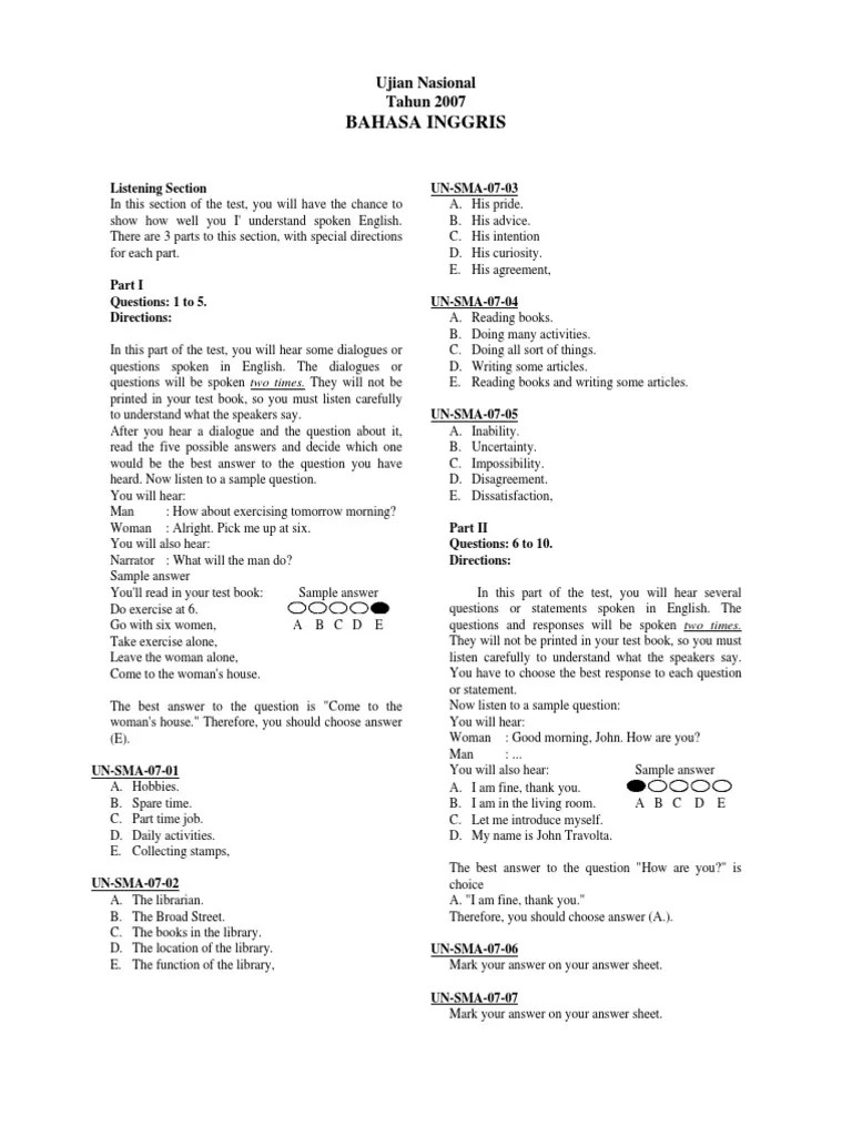 Test Online Ujian Nasional 