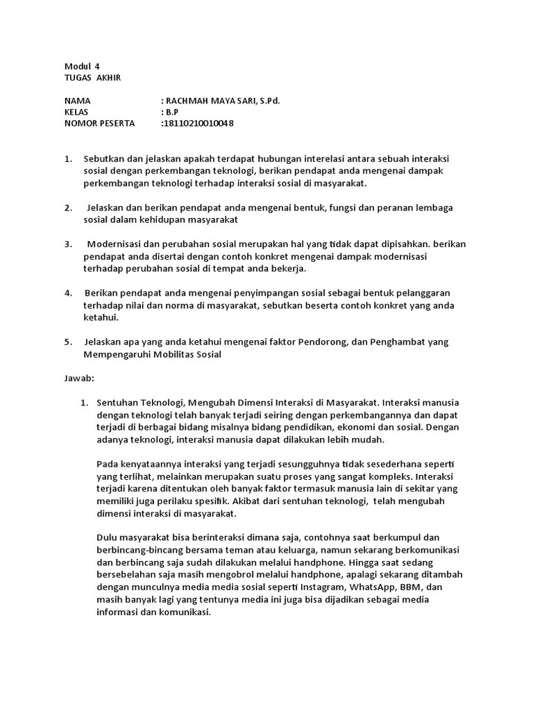 Modul 4 IPS Tugas Akhir | PDF