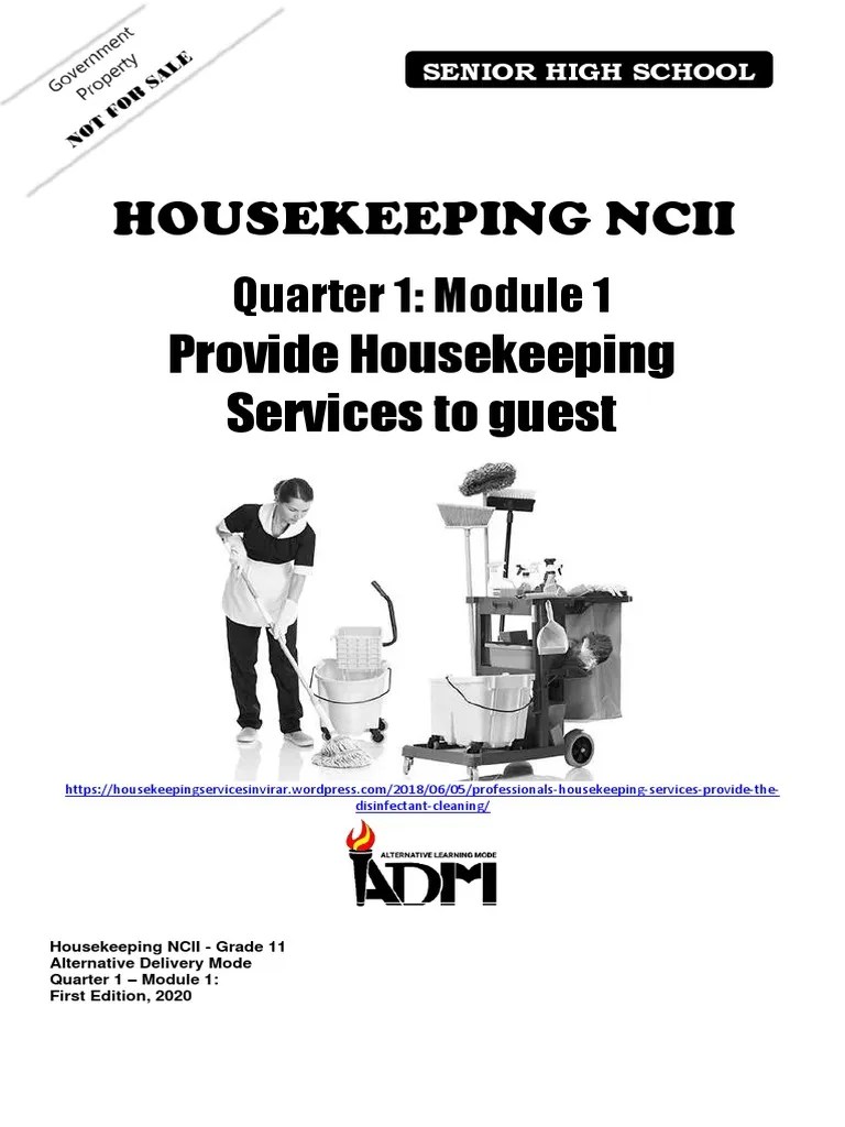 HOUSEKEEPING 11 - Q1 - Mod1 - ProvideHousekeepingServicestoGuest - Version3 | PDF | Housekeeping ...
