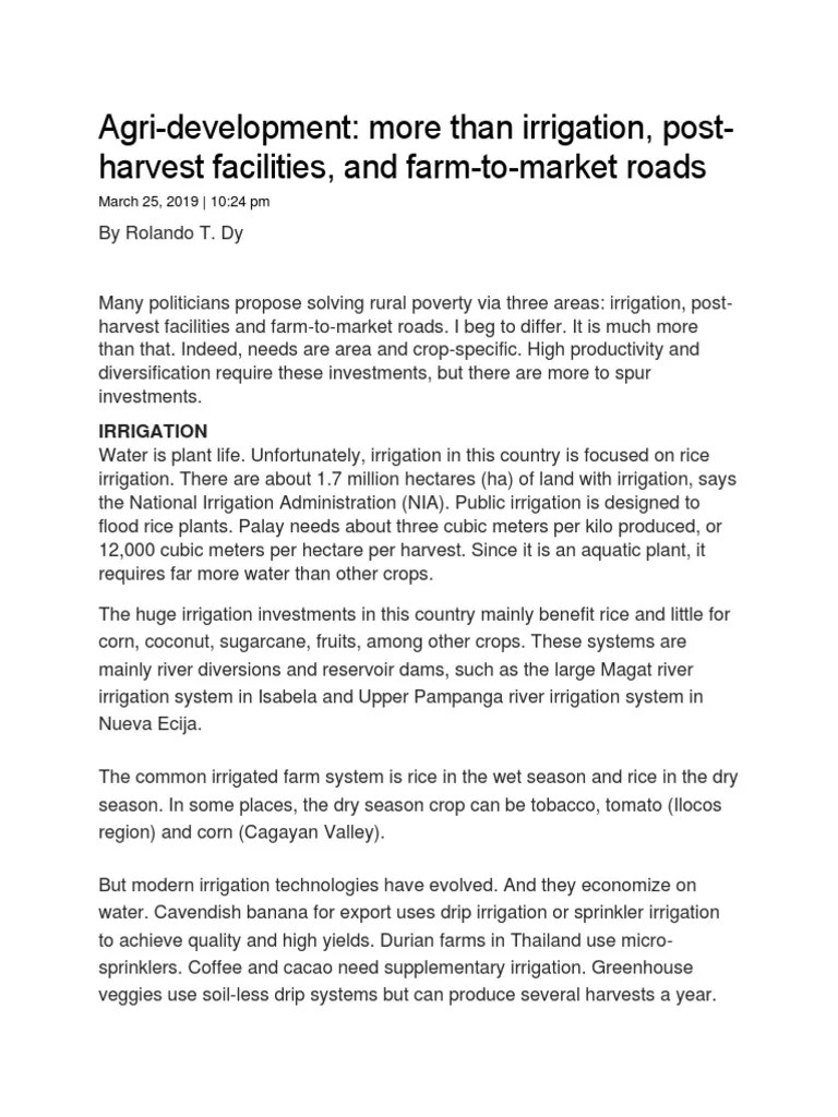 TOP 1 - Postharvest Facility | PDF