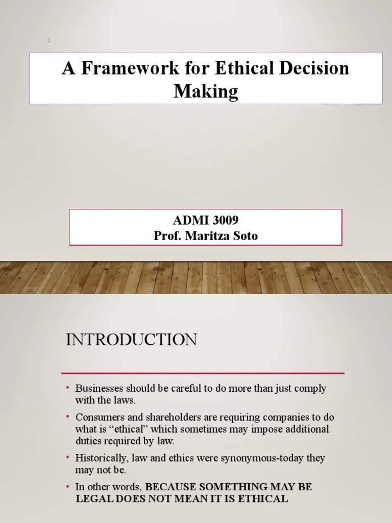 Ethical Decision Making 20 | PDF | Value (Ethics) | Business Ethics