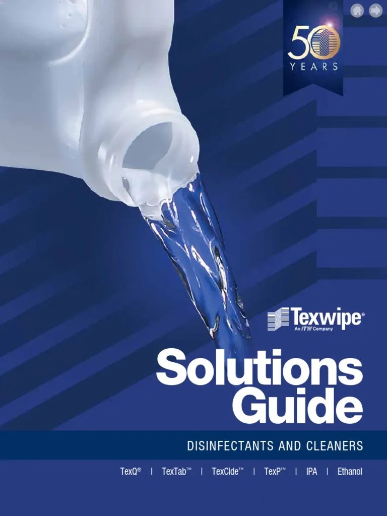 Solutions Guide: Disinfectants And Cleaners | PDF | Disinfectant | Microbiology