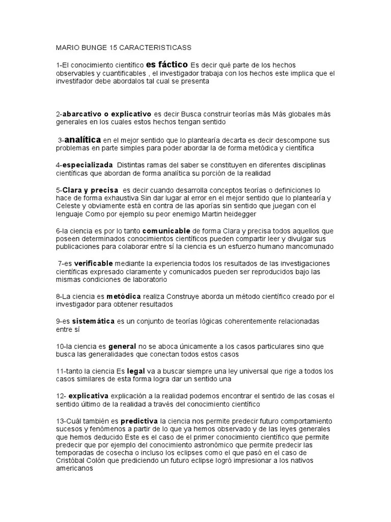 Mario Bunge | PDF | Teoría | Método Científico