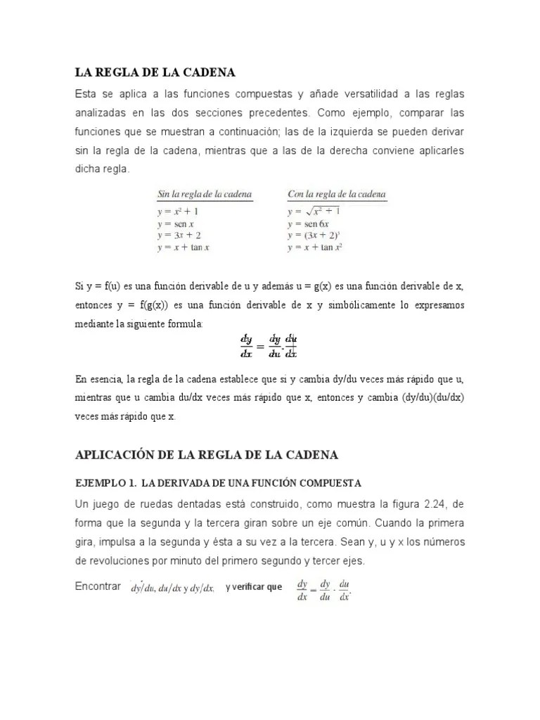 Una vez elegido y desde una esquina del terreno de juego, comienza a perseguir al resto de . 2 Regla De La Cadena Pdf Derivado Eje