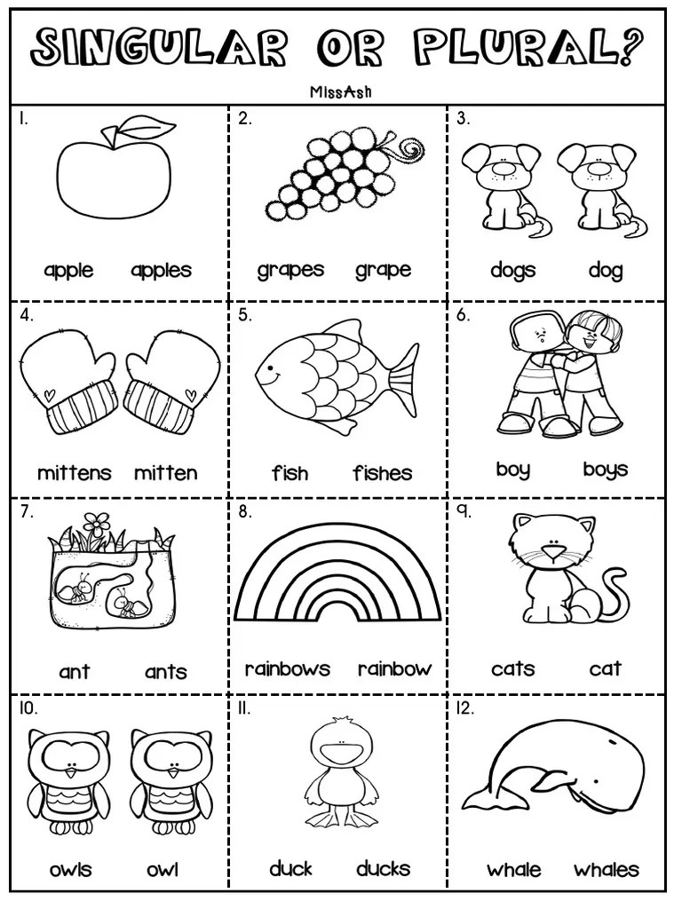 Singular Or Plural?: Apple Apples Grapes Grape Dogs Dog | PDF